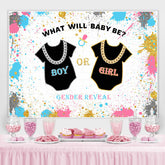Lofaris What Will Baby Be Gender Reveal Graffiti Shower Backdrop